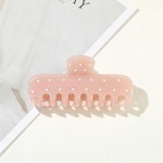 Wholesale dotted claw clip soft matte acrylic jaw long teeth hold thick hair sin