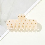 Wholesale dotted claw clip soft matte acrylic jaw long teeth hold thick hair sin