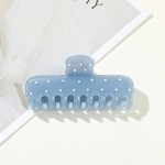 Wholesale dotted claw clip soft matte acrylic jaw long teeth hold thick hair sin