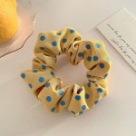 Wholesale polka dot scrunchie soft chiffon fabric generous gathered body grips p