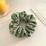 Wholesale polka dot scrunchie soft chiffon fabric generous gathered body grips p
