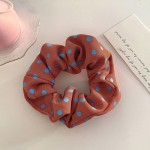 Wholesale polka dot scrunchie soft chiffon fabric generous gathered body grips p