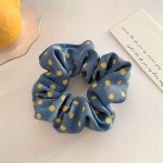 Wholesale polka dot scrunchie soft chiffon fabric generous gathered body grips p