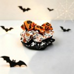 Wholesale halloween print scrunchie set ships coordinated multipack so customers