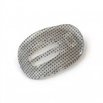 Wholesale pin Dot Translucent Flat Claw Clip glossy see through finish open oval