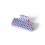 Wholesale polka Dot Rectangle Claw Clip glossy finish sturdy spring hinge grippy
