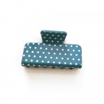 Wholesale polka Dot Rectangle Claw Clip glossy finish sturdy spring hinge grippy