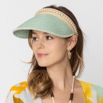 Do Everything In Love Straw Sun Visor With Pearl Edge Detail

- One Size Fits Most
- 100% Paper