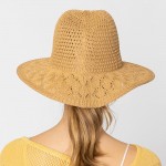 Wholesale do Everything Love Knit Panama Hat Wire Brim One Fits Most Polyester