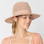 Wholesale do Everything Love Knit Panama Hat Wire Brim One Fits Most Polyester