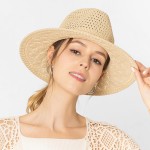 Wholesale do Everything Love Knit Panama Hat Wire Brim One Fits Most Polyester