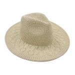 Wholesale do Everything Love Knit Panama Hat Wire Brim One Fits Most Polyester