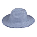 Wholesale frayed Edge Straw Sun Hat One Fits Most Internal Adjustable Drawstring
