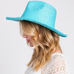 Wholesale frayed Edge Straw Sun Hat One Fits Most Internal Adjustable Drawstring