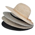 Wholesale mied Braided Sun Hat Suede Band One Fits Most Internal Adjustable Draw