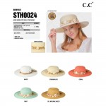 Wholesale c C STH Brim Sun Hat Shell Trimmed Band One Fits Most Internal Adjusta