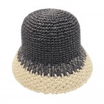 Wholesale do Everything Love Two Woven Straw Bucket Hat One Fits Most Paper