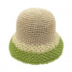 Wholesale do Everything Love Two Woven Straw Bucket Hat One Fits Most Paper