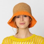 Wholesale do Everything Love Two Woven Straw Bucket Hat One Fits Most Paper