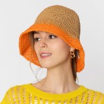 Wholesale do Everything Love Two Woven Straw Bucket Hat One Fits Most Paper