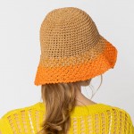 Wholesale do Everything Love Two Woven Straw Bucket Hat One Fits Most Paper