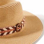 Wholesale straw Panama Sun Hat Woven Band One Fits Most Internal Adjustable Draw