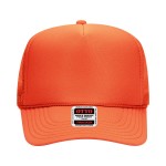 OTTO CAP 39-165
5 Panel High Crown Mesh Back Trucker Hat

- One Size Fits Most 
- Adjustable Snap Back 
- 100% Polyester - Front Panel With Lining 
- Polyester Foam Front

100% Polyester Front 100% Polyester Mesh Back The Traditional Look 5-panel cap Seamless Foam Front Panel with Lining Matching Color Braid 8 Rows Stitching on Visor Matching Fabric Undervisor Matching Color Sweatband Plastic Adjustable Snap OSFM - Adult (6 1/2 - 7 5/8)