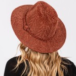 Wholesale soft Knit Panama Hat Braided Knit Band Adjustable Drawstring Inside On