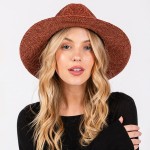 Wholesale soft Knit Panama Hat Braided Knit Band Adjustable Drawstring Inside On