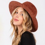 Wholesale soft Knit Panama Hat Braided Knit Band Adjustable Drawstring Inside On