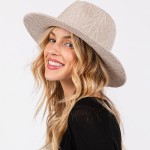 Wholesale soft Knit Panama Hat Braided Knit Band Adjustable Drawstring Inside On