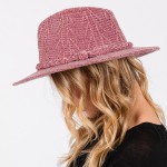 Wholesale soft Knit Panama Hat Braided Knit Band Adjustable Drawstring Inside On