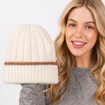 Wholesale knit Cuffed Beanie One Fits Most Acrylic Nylon Wool