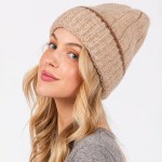 Wholesale knit Cuffed Beanie One Fits Most Acrylic Nylon Wool