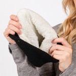 Wholesale argyle Pattern Cuffed Beanie Faux Fur Pom Lined Inside One Fits Most A