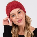 Wholesale fuzzy Knit Head Wrap One Fits Most Nylon