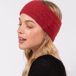 Wholesale fuzzy Knit Head Wrap One Fits Most Nylon