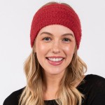 Wholesale fuzzy Knit Head Wrap One Fits Most Nylon