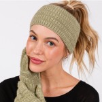 Wholesale fuzzy Knit Head Wrap One Fits Most Nylon