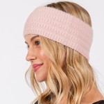Wholesale fuzzy Knit Head Wrap One Fits Most Nylon