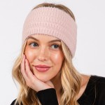 Wholesale fuzzy Knit Head Wrap One Fits Most Nylon