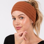 Wholesale fuzzy Knit Head Wrap One Fits Most Nylon