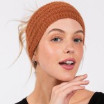 Wholesale fuzzy Knit Head Wrap One Fits Most Nylon