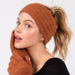 Wholesale fuzzy Knit Head Wrap One Fits Most Nylon