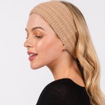 Wholesale fuzzy Knit Head Wrap One Fits Most Nylon