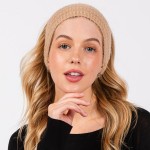 Wholesale fuzzy Knit Head Wrap One Fits Most Nylon