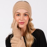 Wholesale fuzzy Knit Head Wrap One Fits Most Nylon
