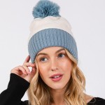 Wholesale cuffed Sherpa Beanie Faux Fur Pom One Fits All Polyester
