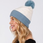 Wholesale cuffed Sherpa Beanie Faux Fur Pom One Fits All Polyester