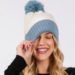 Wholesale cuffed Sherpa Beanie Faux Fur Pom One Fits All Polyester